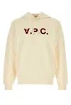 Apc Sweatshirt A. P.c. Woman Color White In Alg Ecru/bordeaux