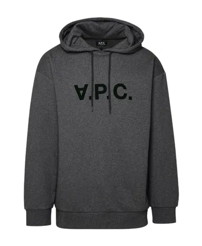 APC A.P.C. LOGO PRINTED DRAWSTRING HOODIE
