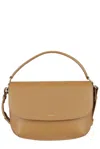 Apc A.p.c. Beige Smooth Leather Shoulder Bag In Brown