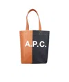 Apc A.p.c. Logo Printed Panelled Shoulder Bag In Black