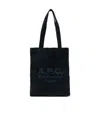 Apc A.p.c. Logo Printed Shoulder Bag In Black