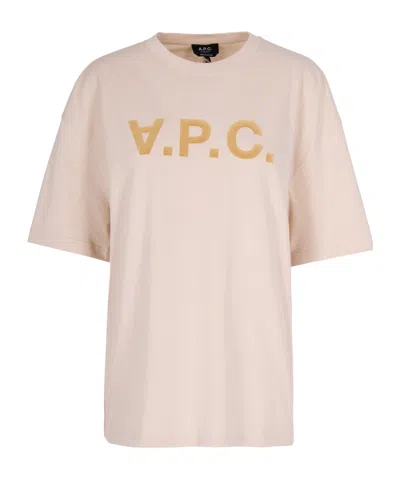 Apc A.p.c. Logo Printed T-shirt In Neutral