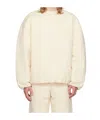 Apc Logo Round-neck Sweater In White