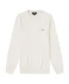 Apc Gray Printed-logo Sweatshirt In White