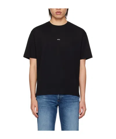 Apc Logo Short-sleeved T-shirt In Black