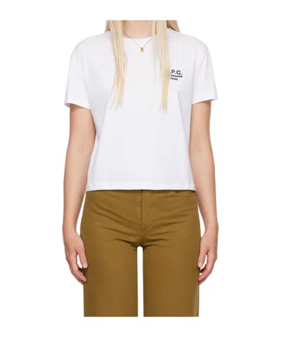 Apc Logo Short-sleeved T-shirt In White