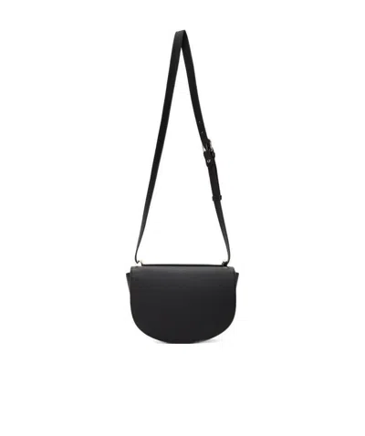 Apc Logo Shoulder Bag In Black