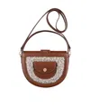 Apc Logo Shoulder Bag In Brown