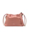 Apc Ninon Mini Pink Crossbody Bag With Embossed Logo On The Front And Adjustable Shoulder Strap In Ecole In Pink