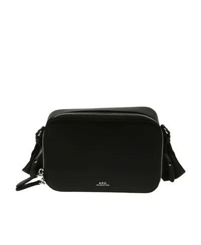 Apc Logo-stamp Messenger Bag In Black
