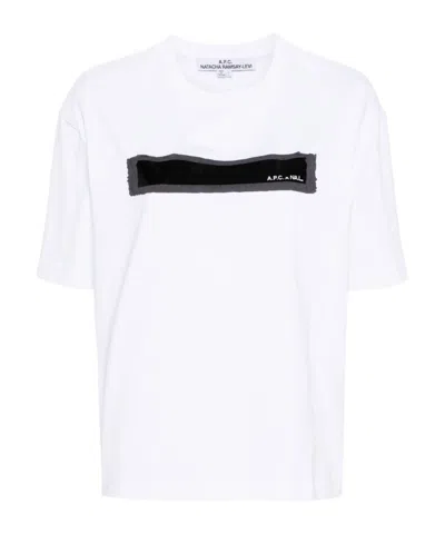 Apc Logo-stamp T-shirt In White