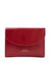 Apc Logo-stamp Wallet In Red