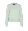 Apc A.p.c. Rue Madame Logo Embroidered Crewneck Sweatshirt In Kla Vert Blanc