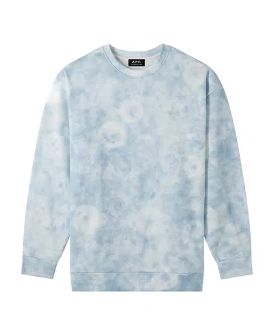 Apc Logo Sweater In Blue