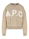 Apc Logo Sweater In Neutral