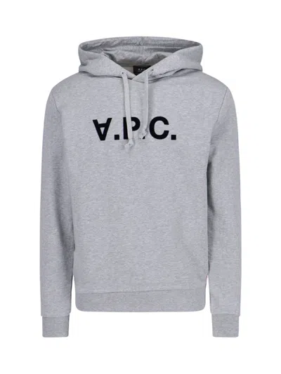 Apc Logo Sweatshirt In Gray
