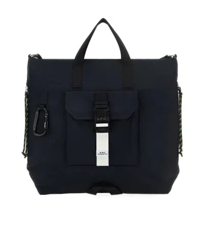 Apc A.p.c. Men Trek Tote Bag In Blue