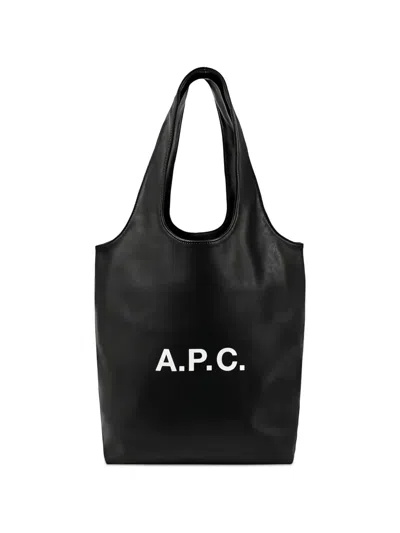 Apc Logo Tote Bag In Black