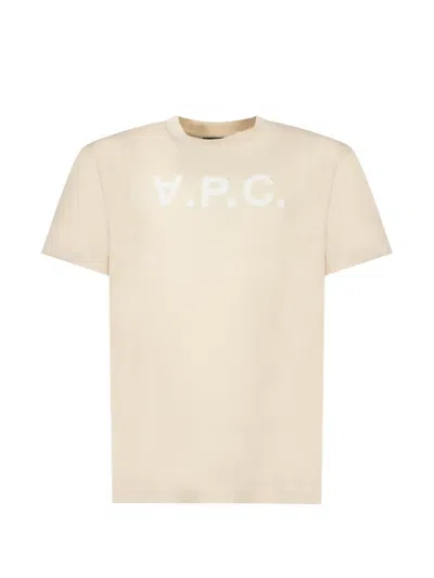 A.p.c. Organic Cotton T-shirt With Logo In White