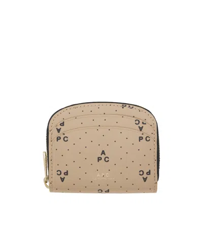 Apc Logo Wallet In Nude