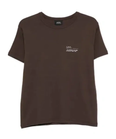 A.p.c. Logo-detail T-shirt In Transparent