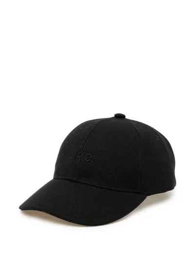A.p.c. Logo-embroidered Cap In Black