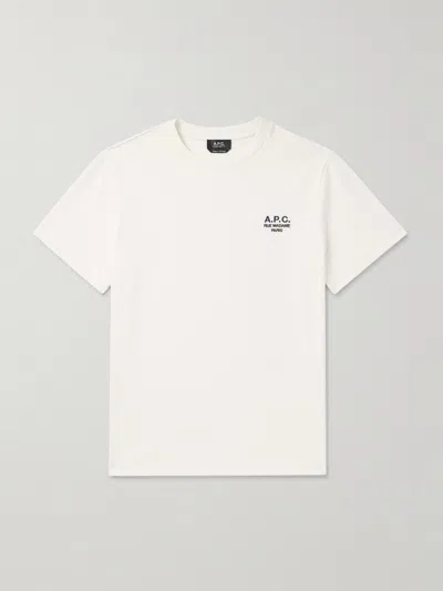 A.p.c. Rue Madame Organic Cotton Jersey T Shirt In White