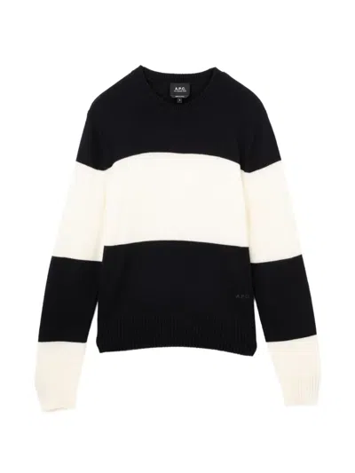 A.p.c. Logo-embroidered Jumper In Black