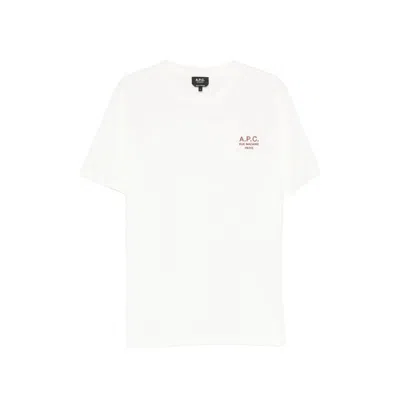 A.p.c. Logo-embroidered Organic Cotton T-shirt In Pattern
