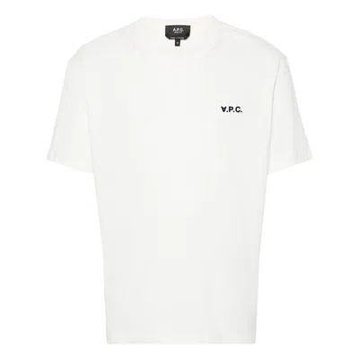 A.p.c. Logo-embroidered Organic Cotton T-shirt In Multi