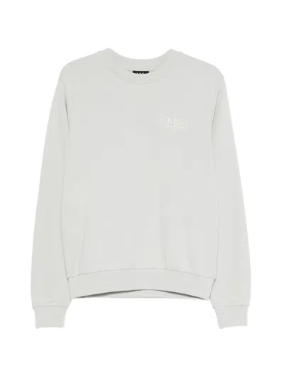 A.p.c. Logo-embroidered Sweatshirt In White