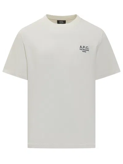 A.p.c. Apc Logo-embroidered T-shirt In Metallic