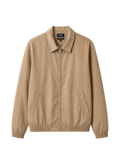 A.p.c. Logo-embroidered Zip-up Jacket In Multi
