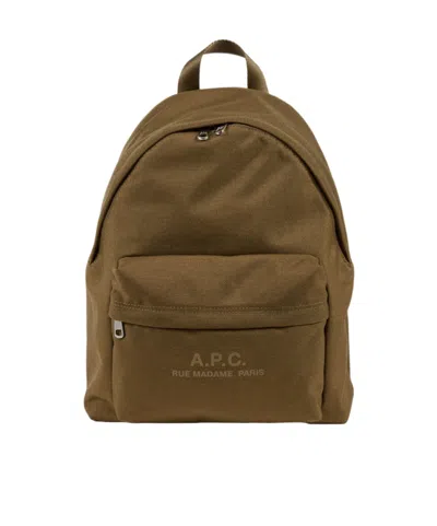 A.p.c. Logo-print Backpack In Blue