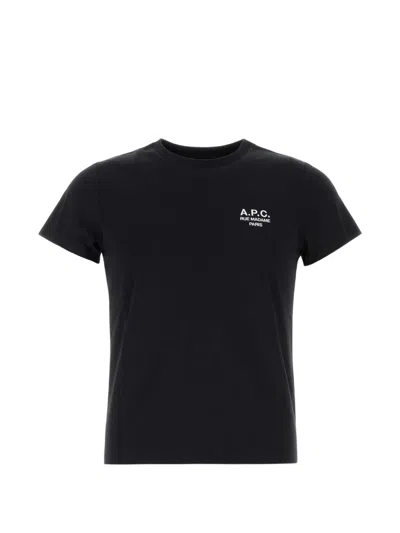 A.p.c. Logo-print Cotton T-shirt In Black