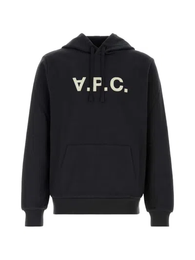 A.p.c. Logo-print Drawstring Hoodie In Black