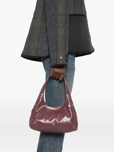A.p.c. Logo-print Patent-finish Tote Bag In Black