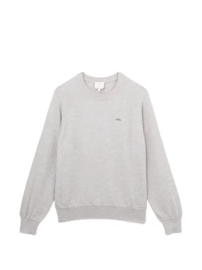 A.p.c. Logo-print Raglan-sleeve Sweater In Multi
