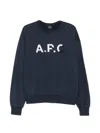 A.p.c. Logo-print Sweatshirt In Blue