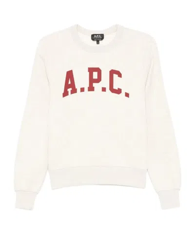 A.p.c. Logo-print Sweatshirt In White