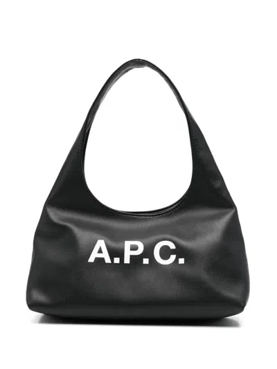A.p.c. Logo-print Tote Bag In Black