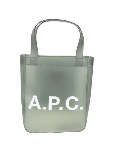 Apc Logo-print Tote Bag In Green