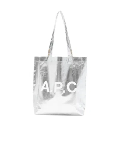 A.p.c. Logo-print Tote Bag In White
