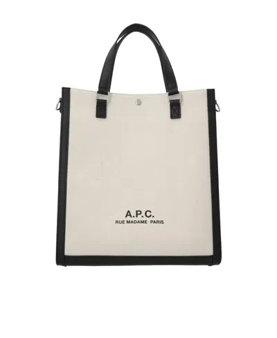A.p.c. Logo-print Tote Bag In Yellow
