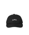 A.p.c. Casquette Charlie Logo-embroidered Canvas Cap In Black