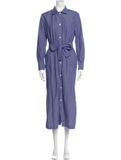Pre-owned Apc Long Dress In Blue