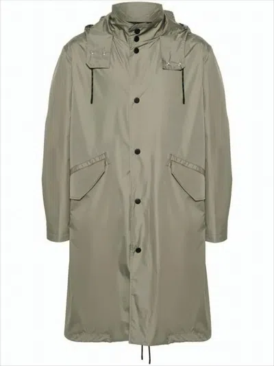 Apc Long Loose-fit Jacket With High Collar In White