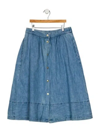 Pre-owned A.p.c. Long Skirt In Blue