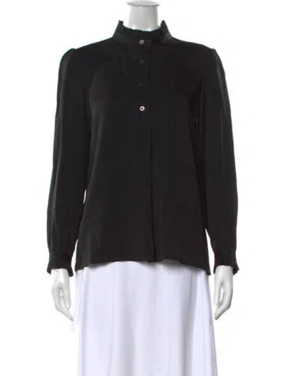 Pre-owned A.p.c. Long Sleeve Blouse In Black