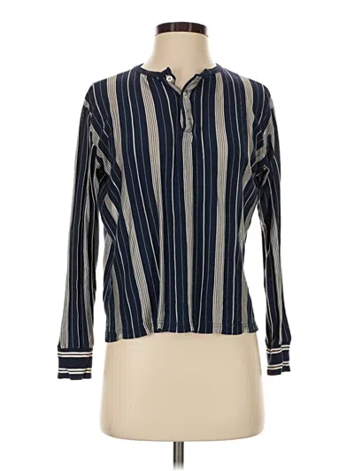 Pre-owned A.p.c. Long Sleeve Blouse In Blue